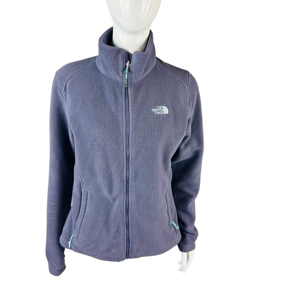 The North Face Womans Sz Medium Fleece Jacket Pockets Full Zip Long Sleeve